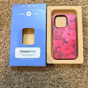 Bold Pink Floral Phone Case - iPhone 15pro